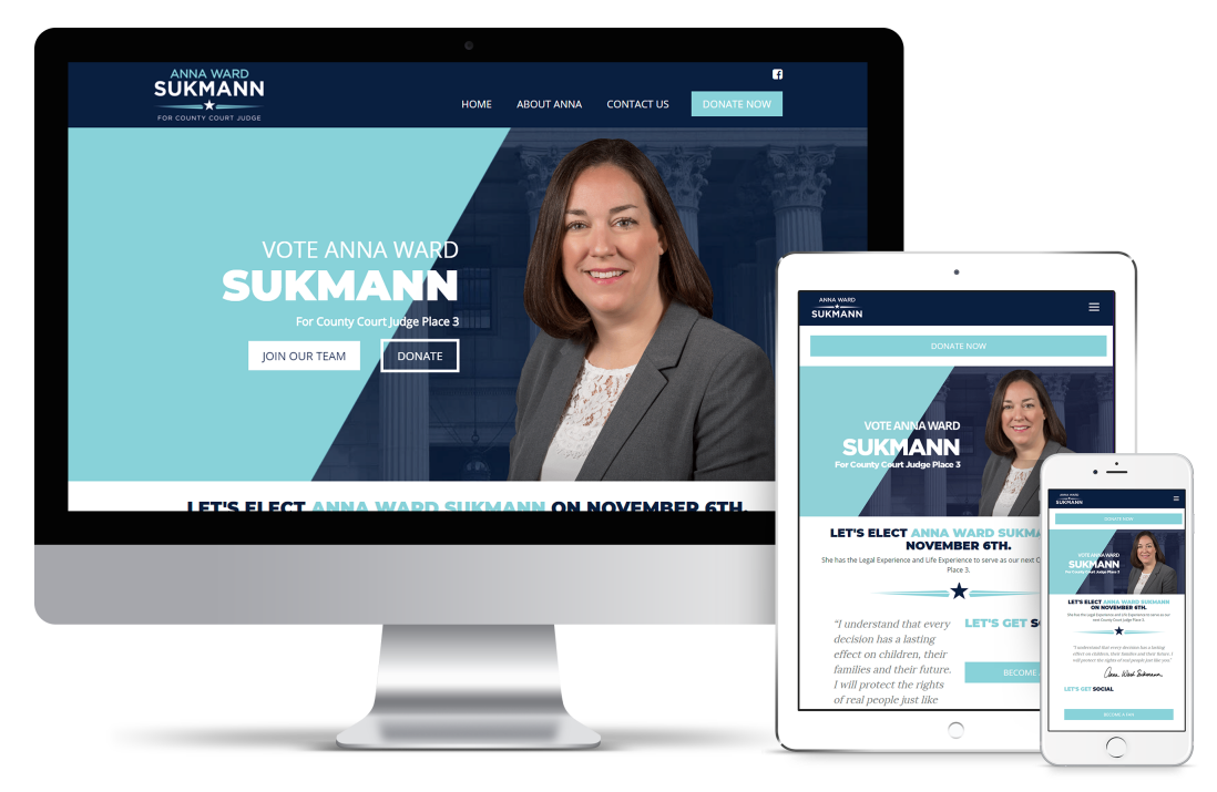 Anna Ward Sukmann website design project
