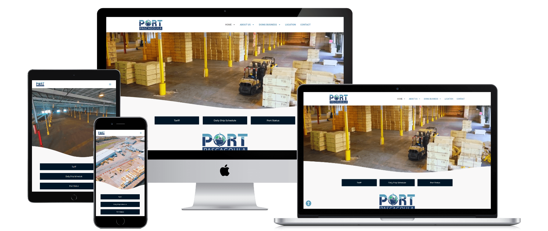 Port of Pascagoula website design preview