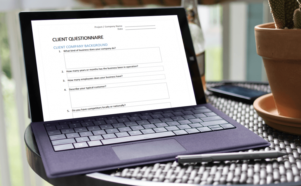 Client Questionnaire for Your First Meeting